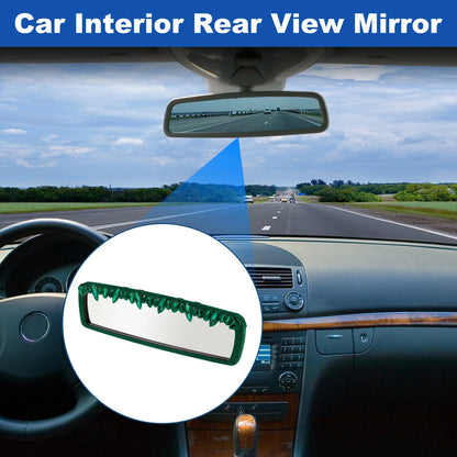 Interior Rearview Mirror Clip-On Rectangle Green for Universal Fit (1 pcs)