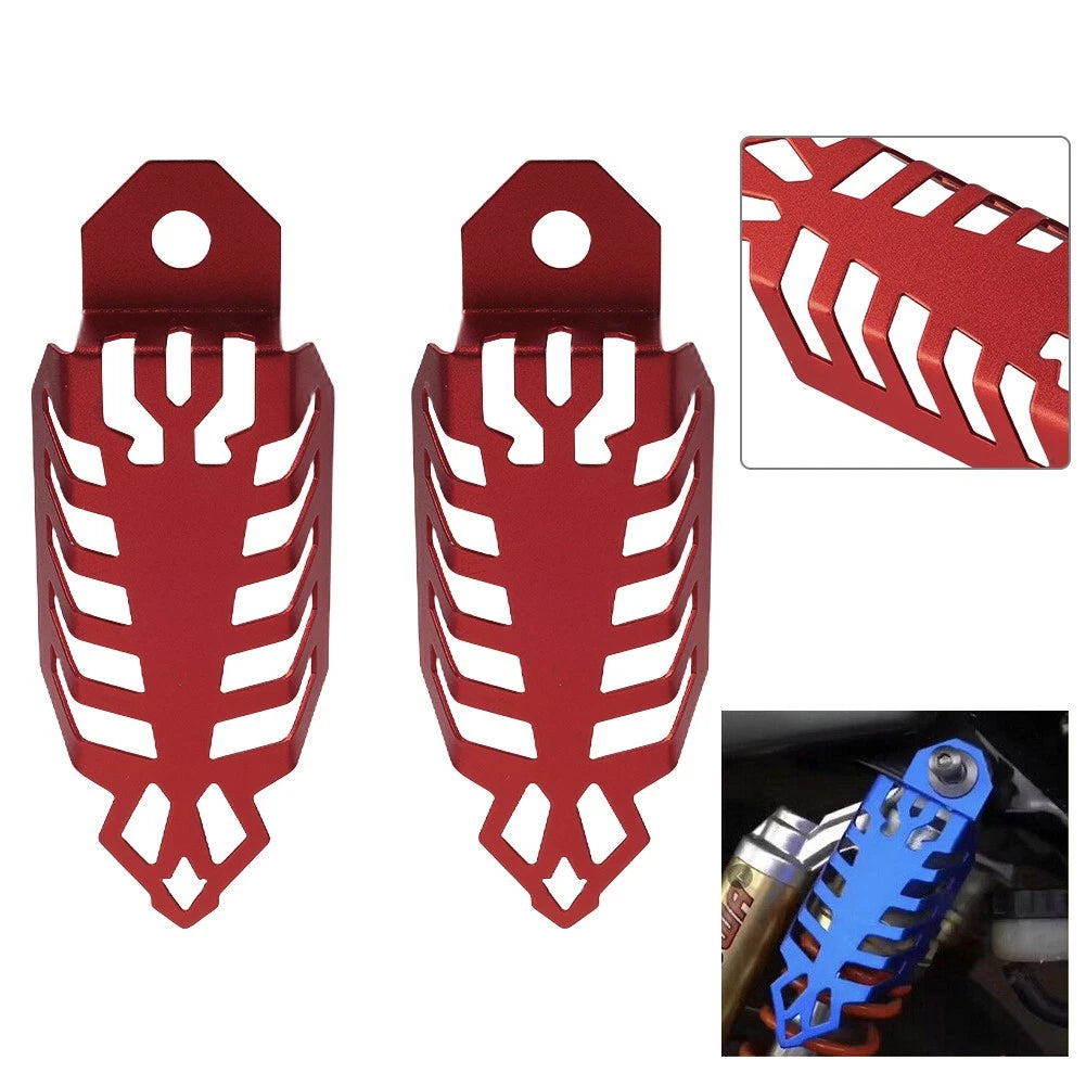 Fork Dust Shock Absorber Spring Covers for Universal Motorcycle ATV (Red)