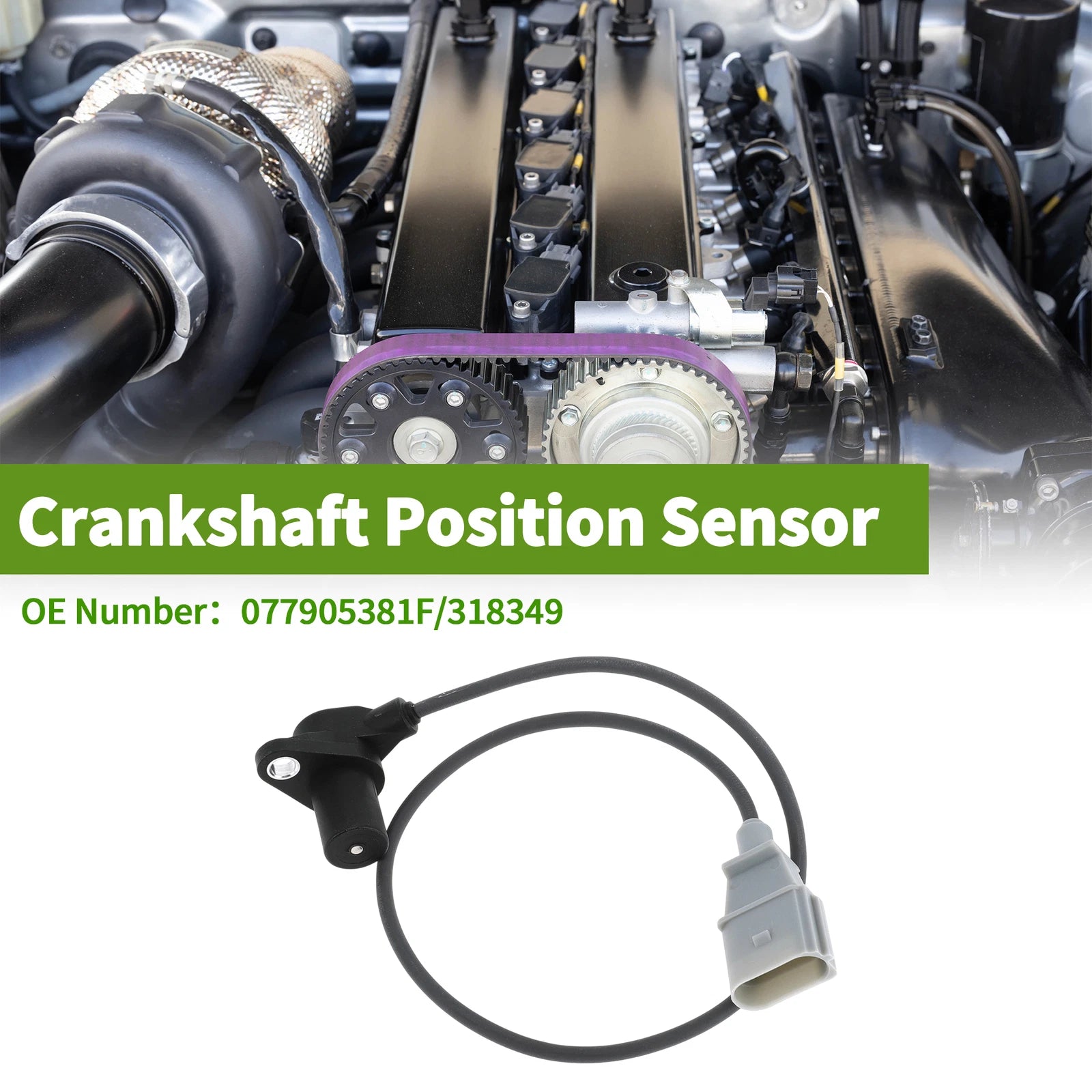 Crankshaft Position Sensor for Audi S4 4.2 (2004–2009) No. 077905381F