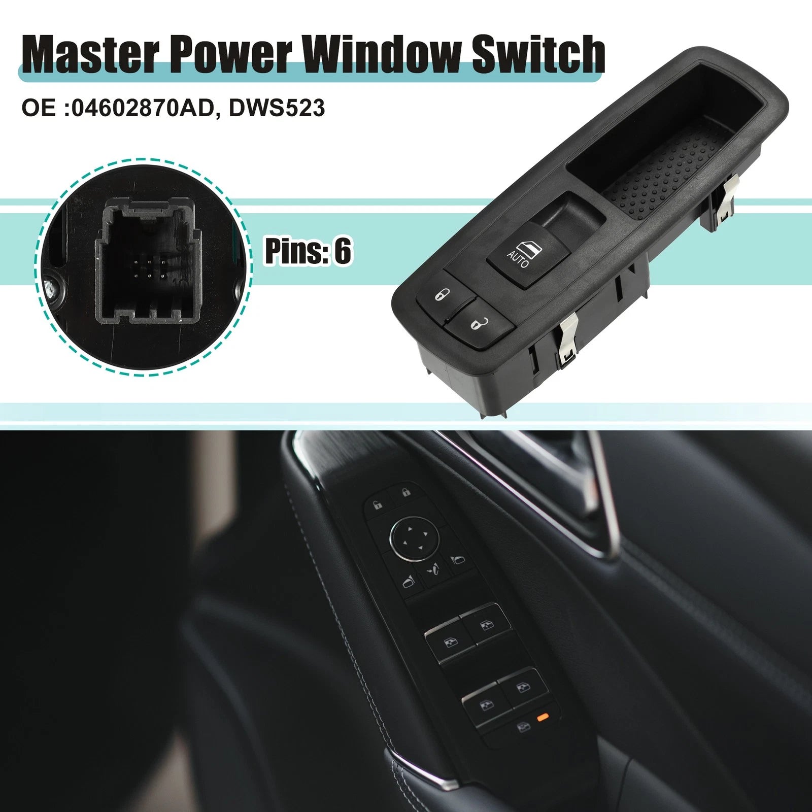 Front Passenger Side Master Power Window Switch for Dodge Ram 2500 (2010)