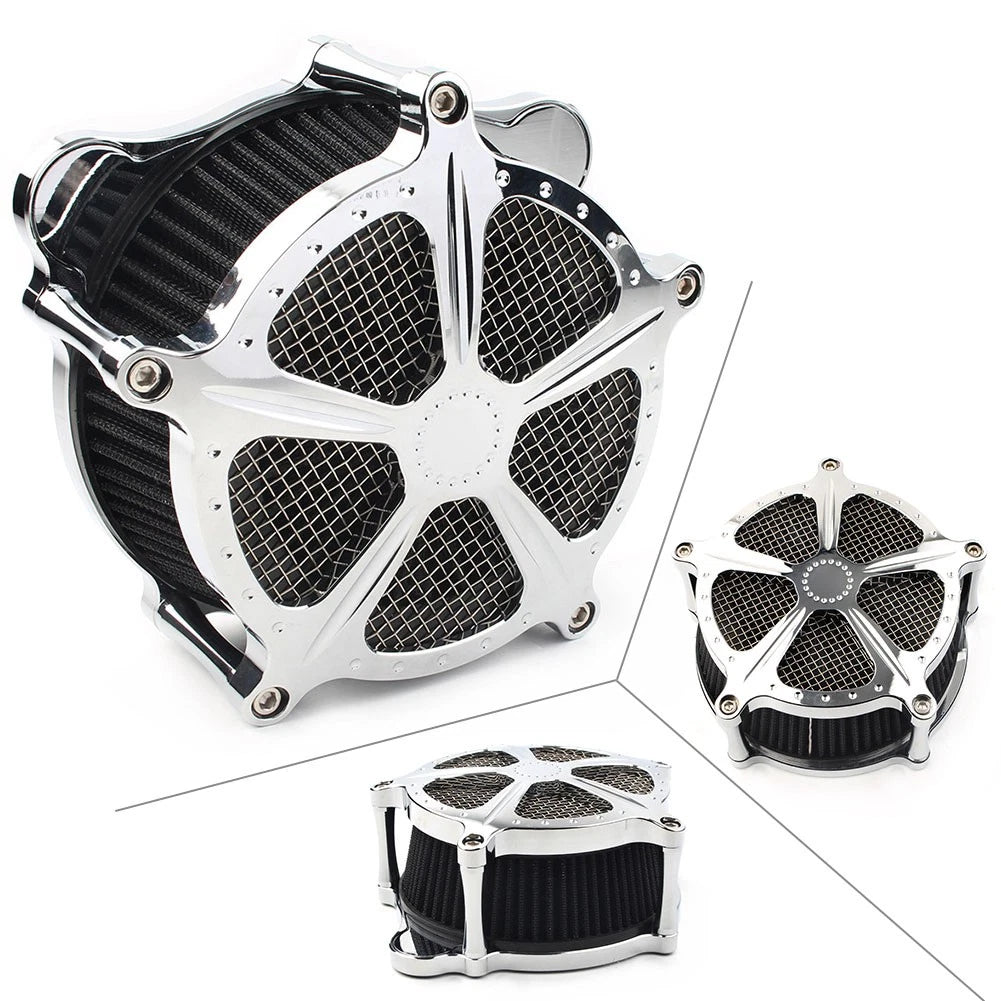 Chrome Air Cleaner Filter for Harley Glide Touring FLHR FLHT FLHX (2008–2016)