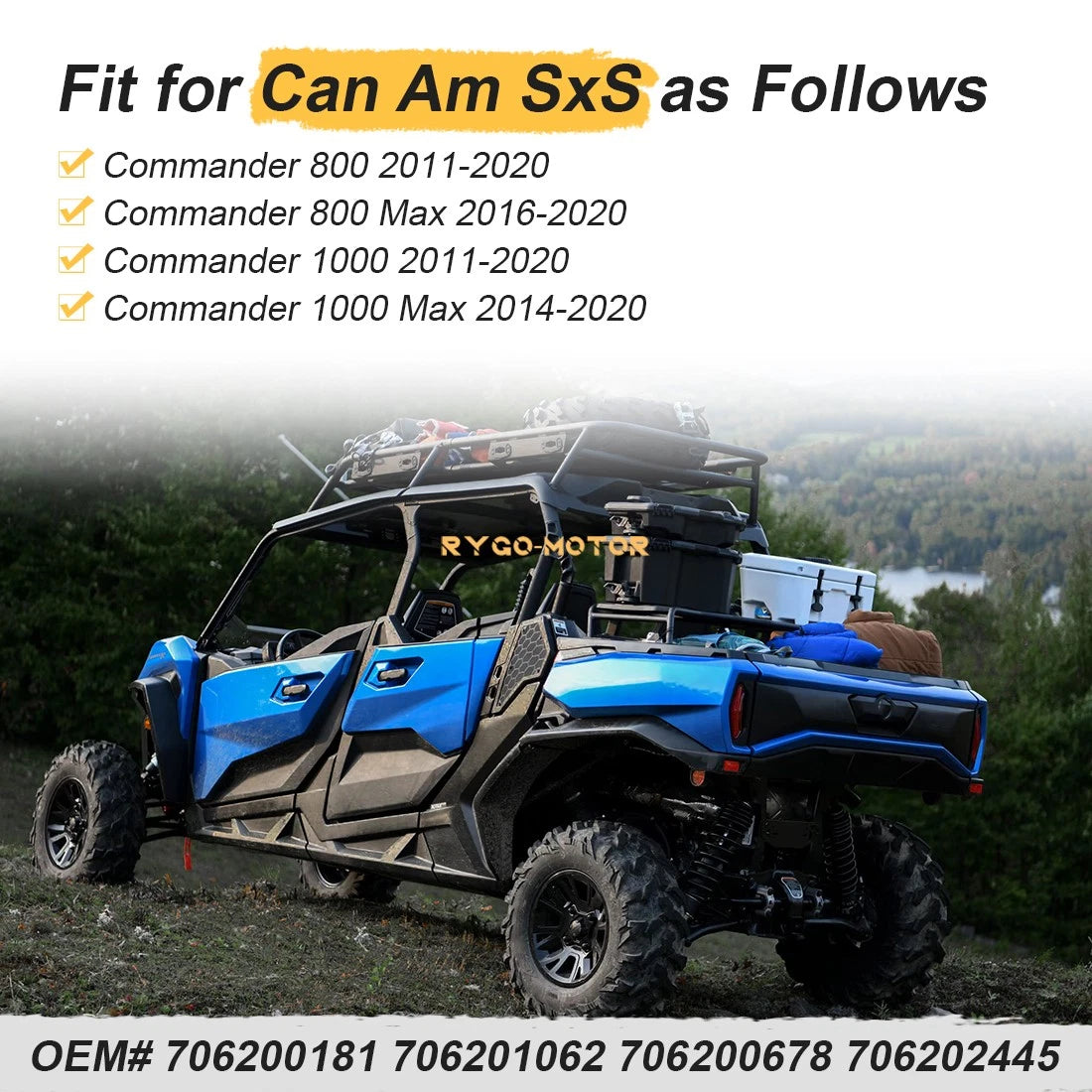 Upper Lower A Arm Bushings Kit for Can-Am Commander Max 800R 1000 1000R (2014–2020)