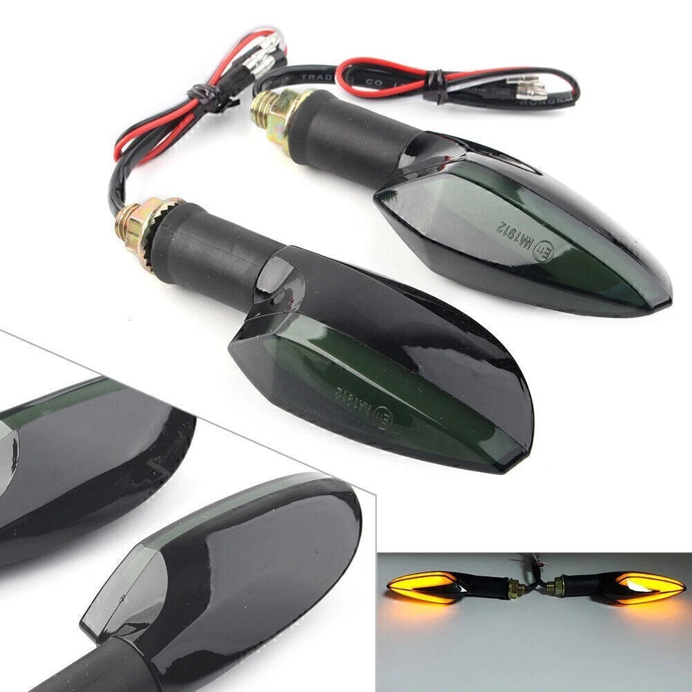 12V LED Turn Signal Lights for Universal Motorcycle (3 Wires)
