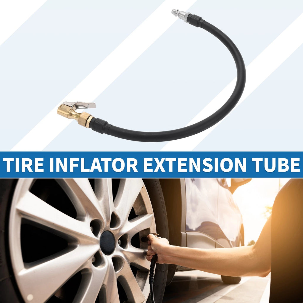 Tire Inflator Extension Tube 1/4 Quick Plug for Car and Motorcycle (1pc)