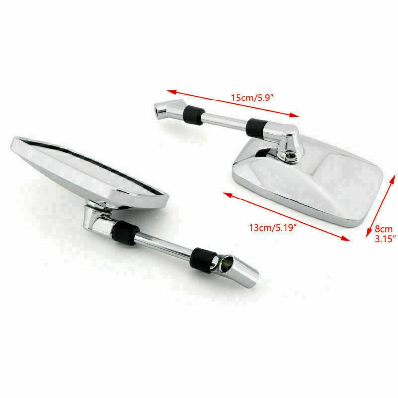 Rectangular Rear View Mirrors for Suzuki VS600 VS750 VS800 VL800 VL1500 VZ800 (T9)