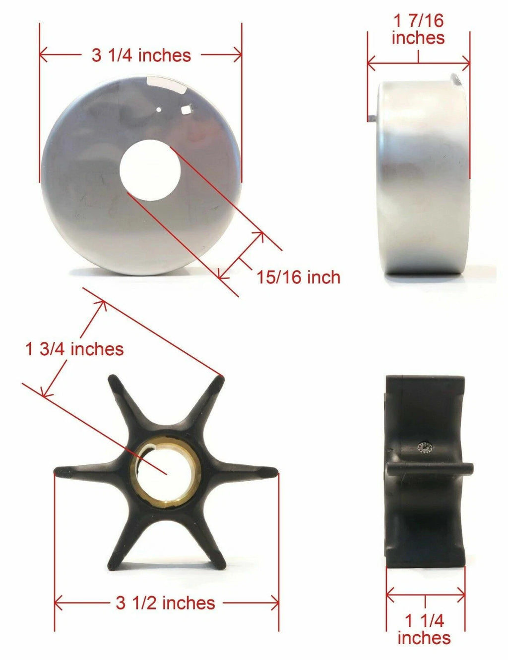 Water Pump Rebuild Kit for OMC Johnson Evinrude (0392750)
