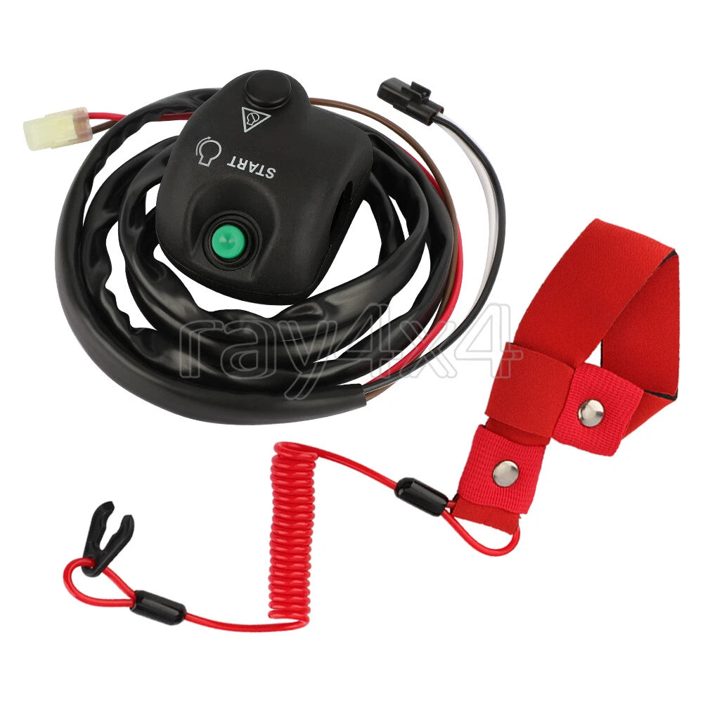 Handlebar Start Stop Switch Box & Safety Lanyard for Yamaha WaveRunner EX (2017–2023)