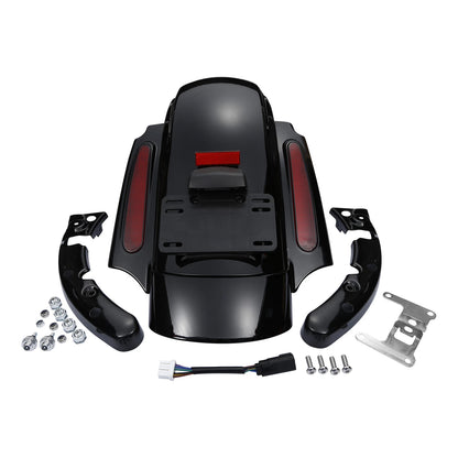 5" Stretched Hard Saddlebags & Rear LED Fender for Harley Road Glide (2009–2013)