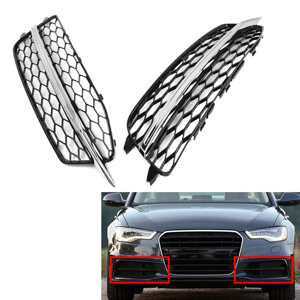 Front Bumper Lower Grille for Audi A6 C7 (2012–2018) 4G0807681D 4G0807682D