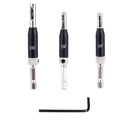 3X Hinge Drill Bits Set for Easy Installation
