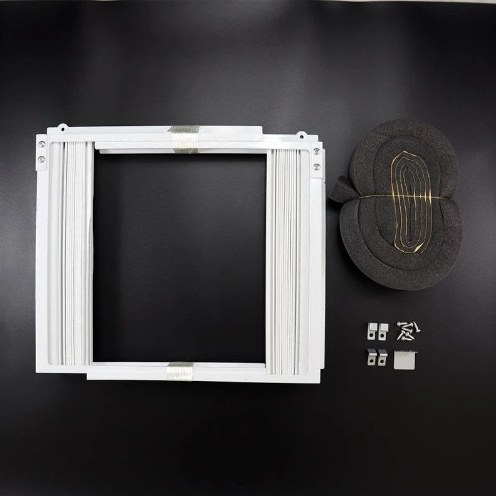 Portable AC Window Seal Plate for Adjustable Louvered Design