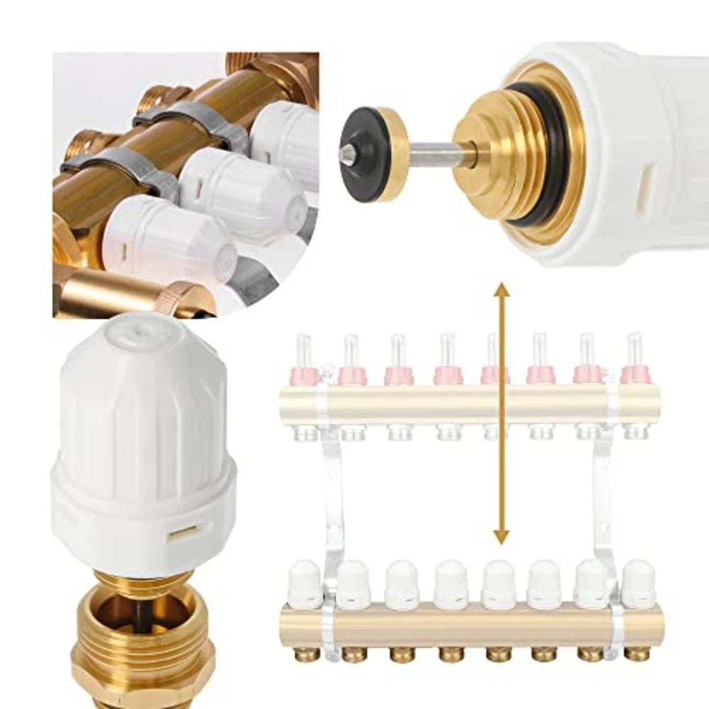 Brass Manifold Valve Core M30x1.5 Needle Valve for Heating Systems (12 Inch)