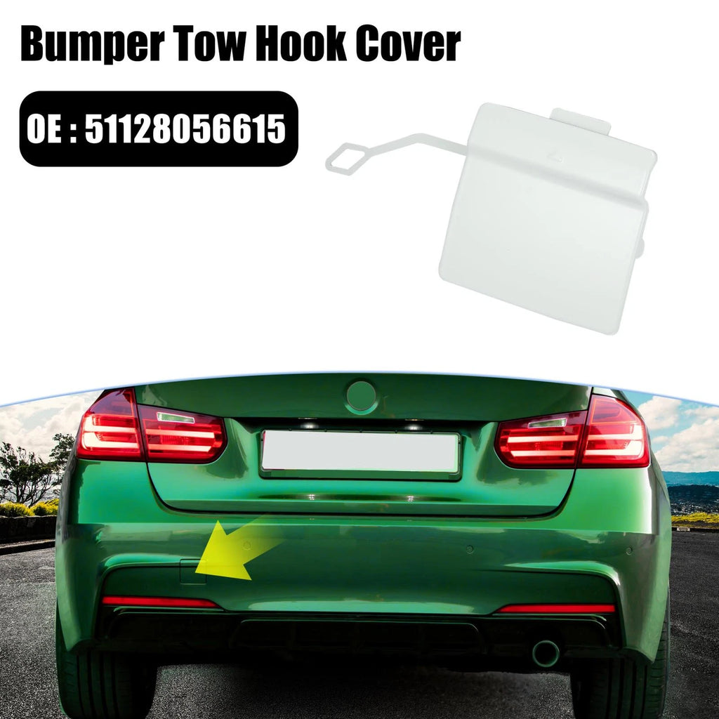 Rear Tow Hook Cover Replacement for BMW 3 Series 2013–2018 Snow White