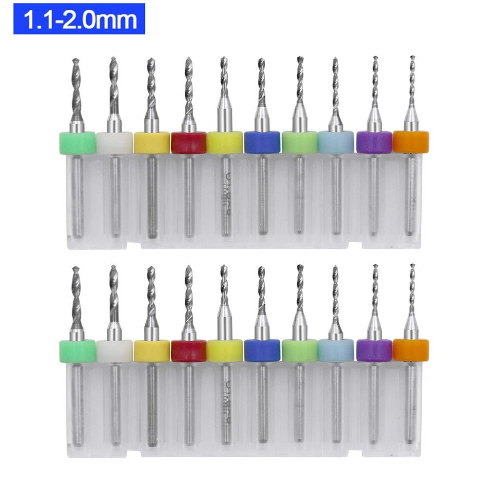 20PCS Carbide Drill Bits Set for PCB Circuit Board and Plastic Metal