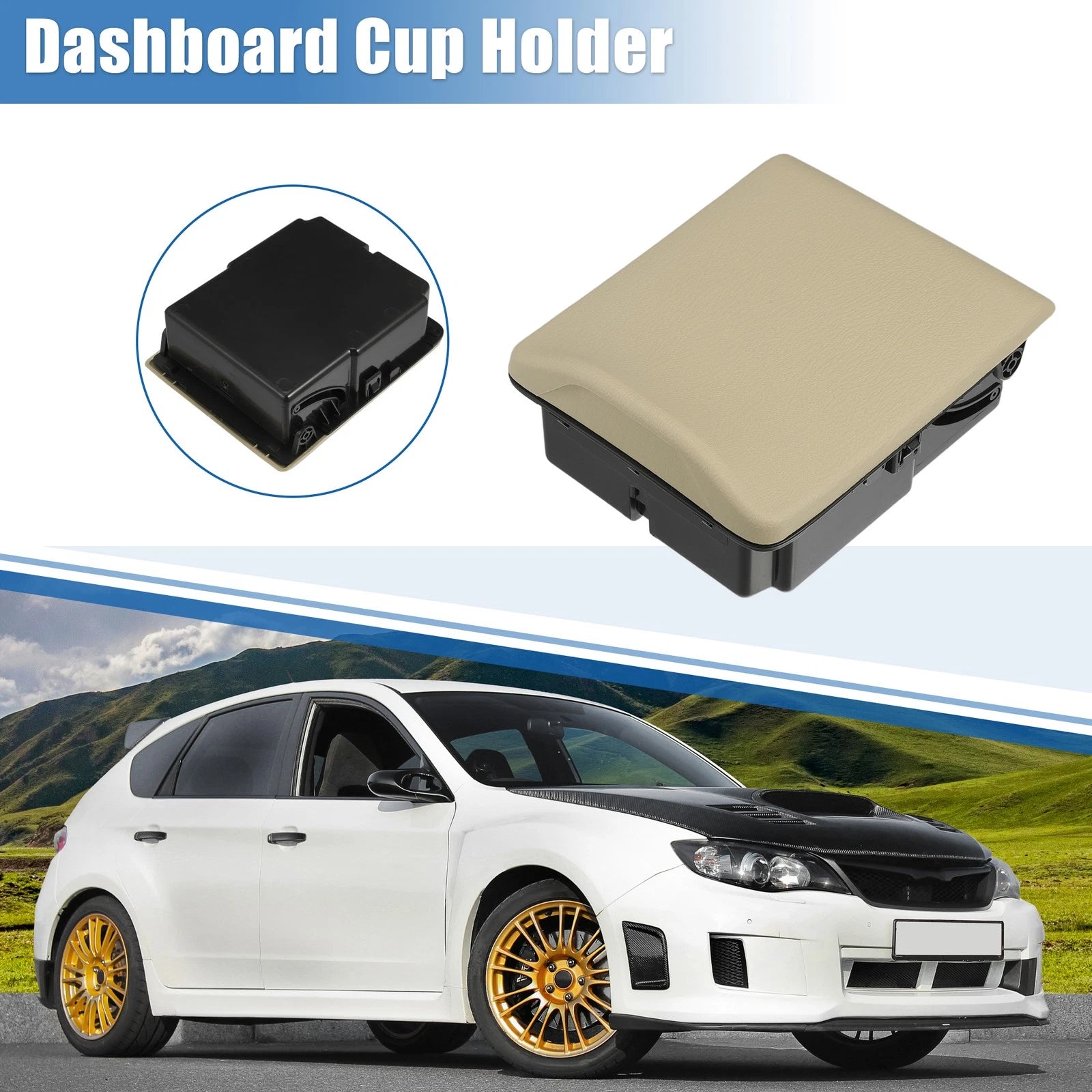 Center Console Cup Holder for Subaru Impreza 2.5L 2005-2007 ABS Black Beige