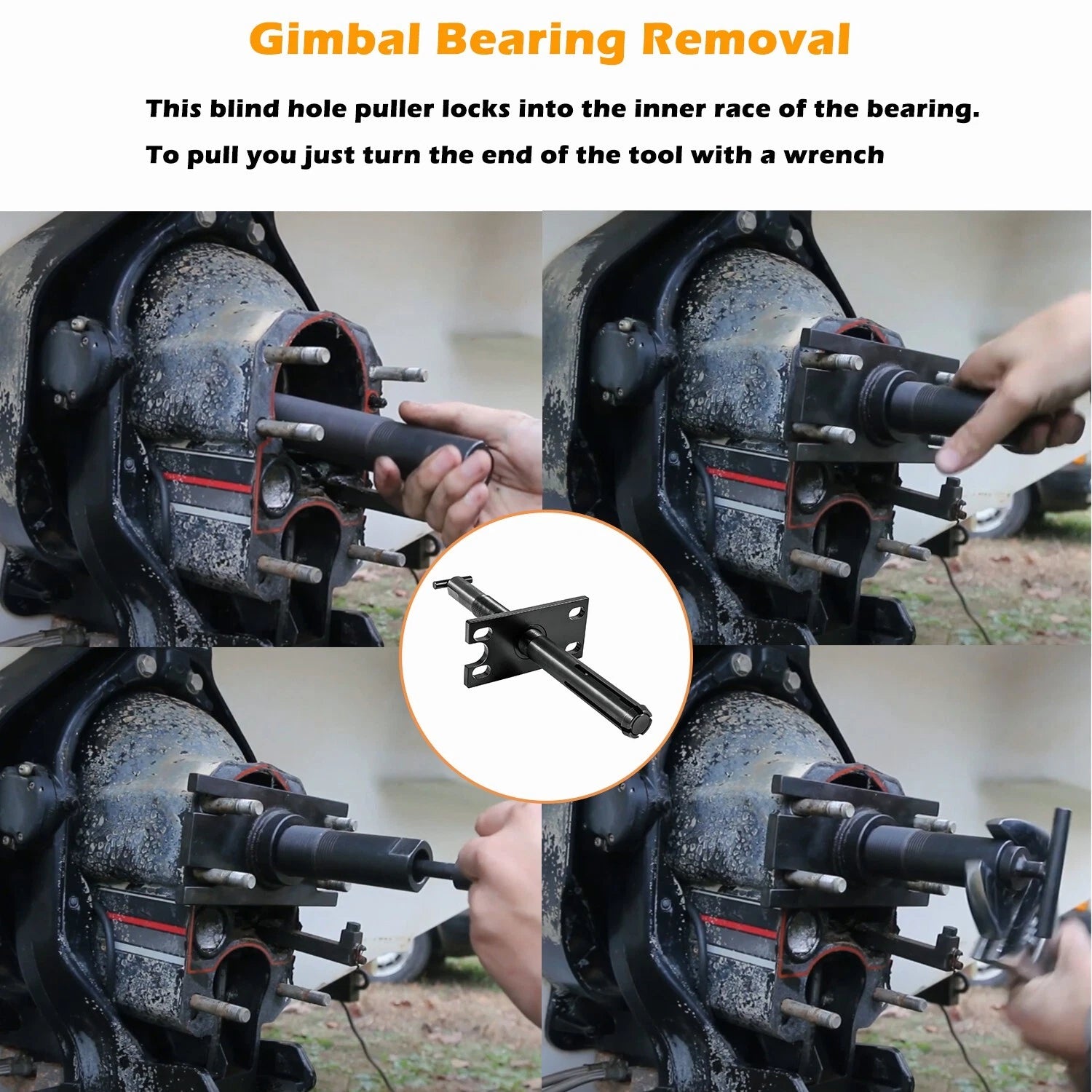 Gimbal Bearing Puller & Alignment Tool for Mercruiser Alpha Bravo OMC & Volvo