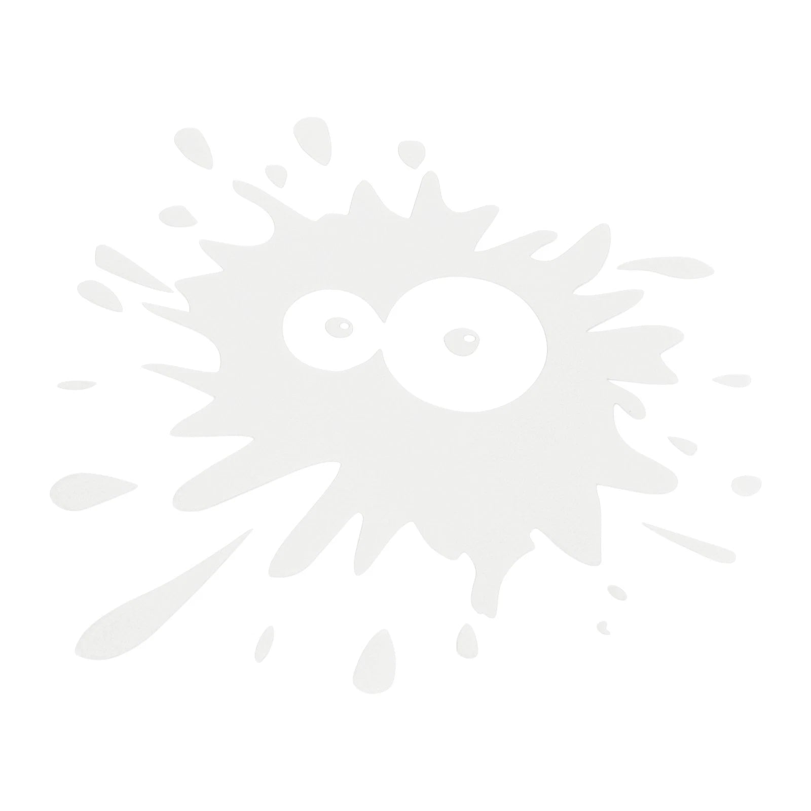 Reflective Bumper Decal for - Silver Tone Round Eye Spots