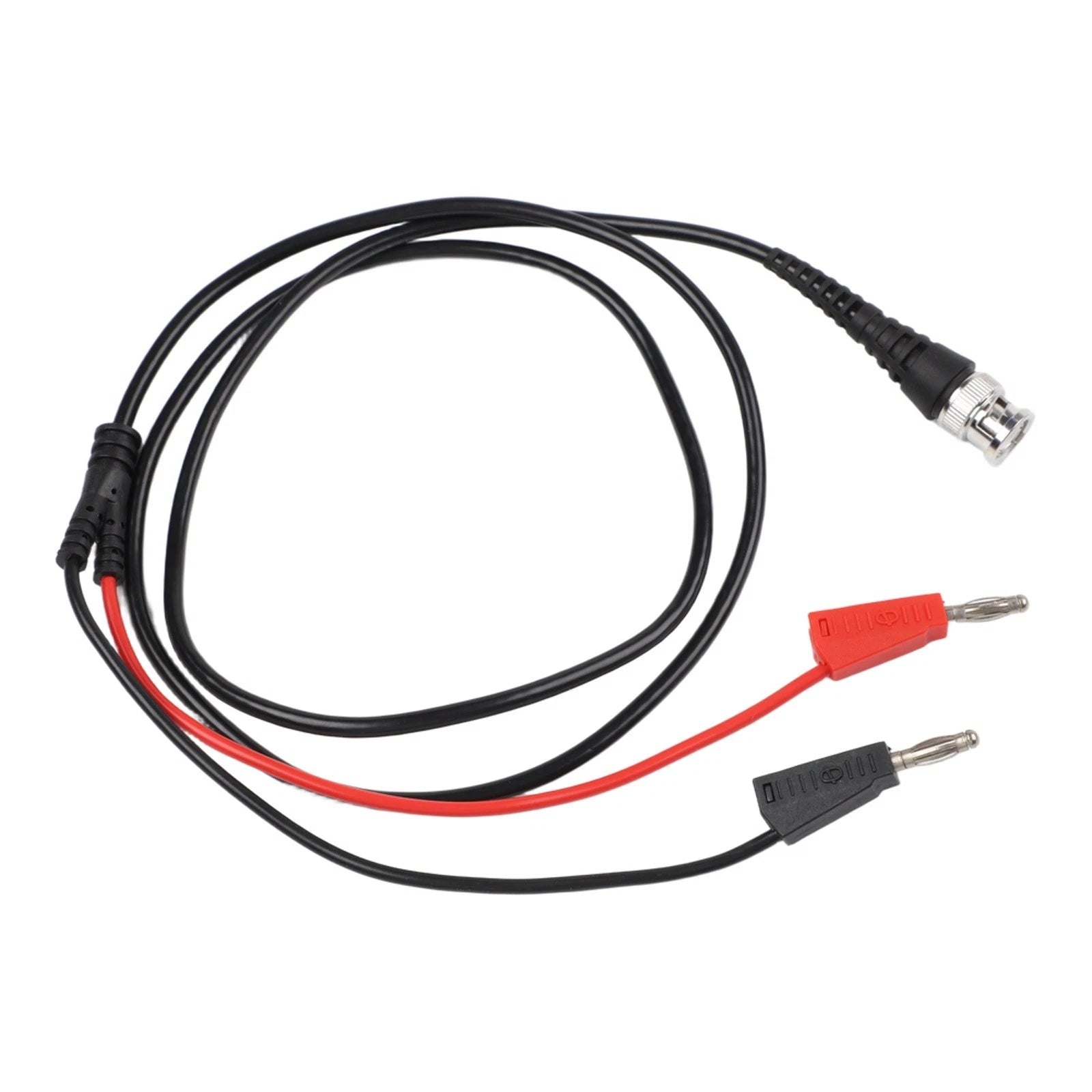 BNC to Dual 4mm Stackable Banana Cable for Oscilloscope (100cm)