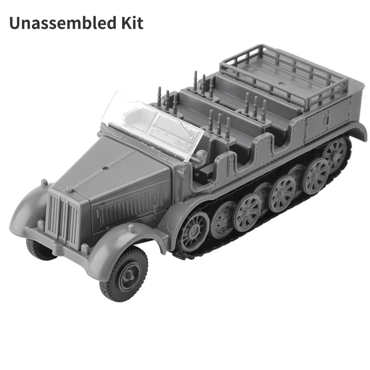 1:72 WWII German Sd.Kfz.7 Half-Track Model Kit (Unassembled)