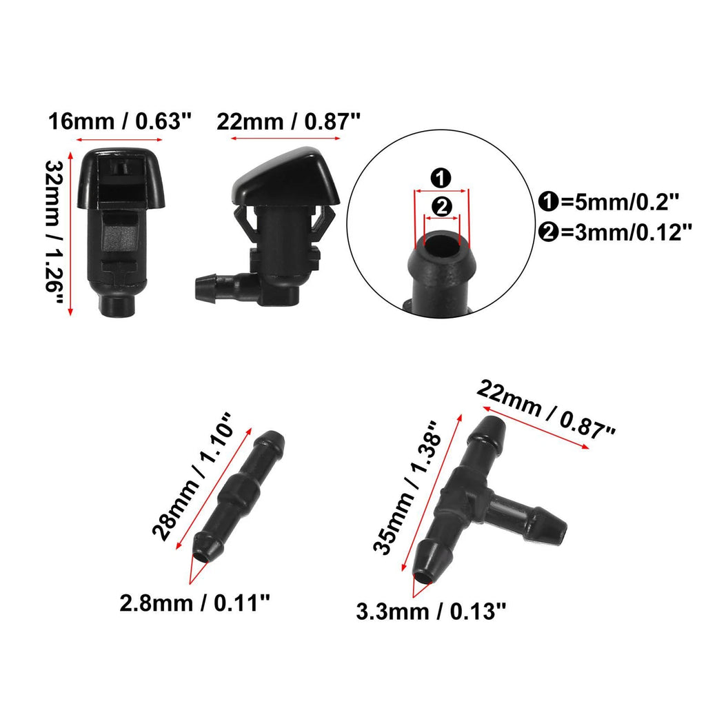 Front Windshield Washer Nozzles Kit for Jeep Commander (2006–2010) 55157319AA