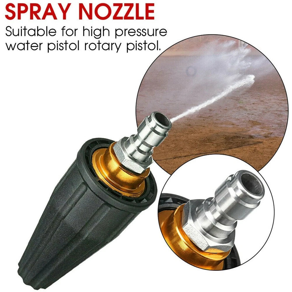 Rotating Turbo Nozzle 1/4 Inch 3600PSI Cleaner Fast Jet