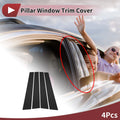 Door Pillar Window Trim Front Left Right for Lexus RX (1998–2002) Black 4 Pcs