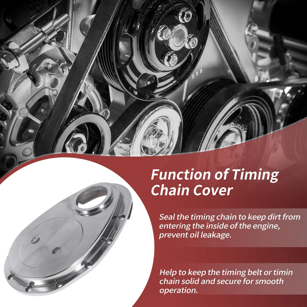 Timing Chain Cover Kit Polished Aluminum With Gaskets For Chevy (2011–2019)