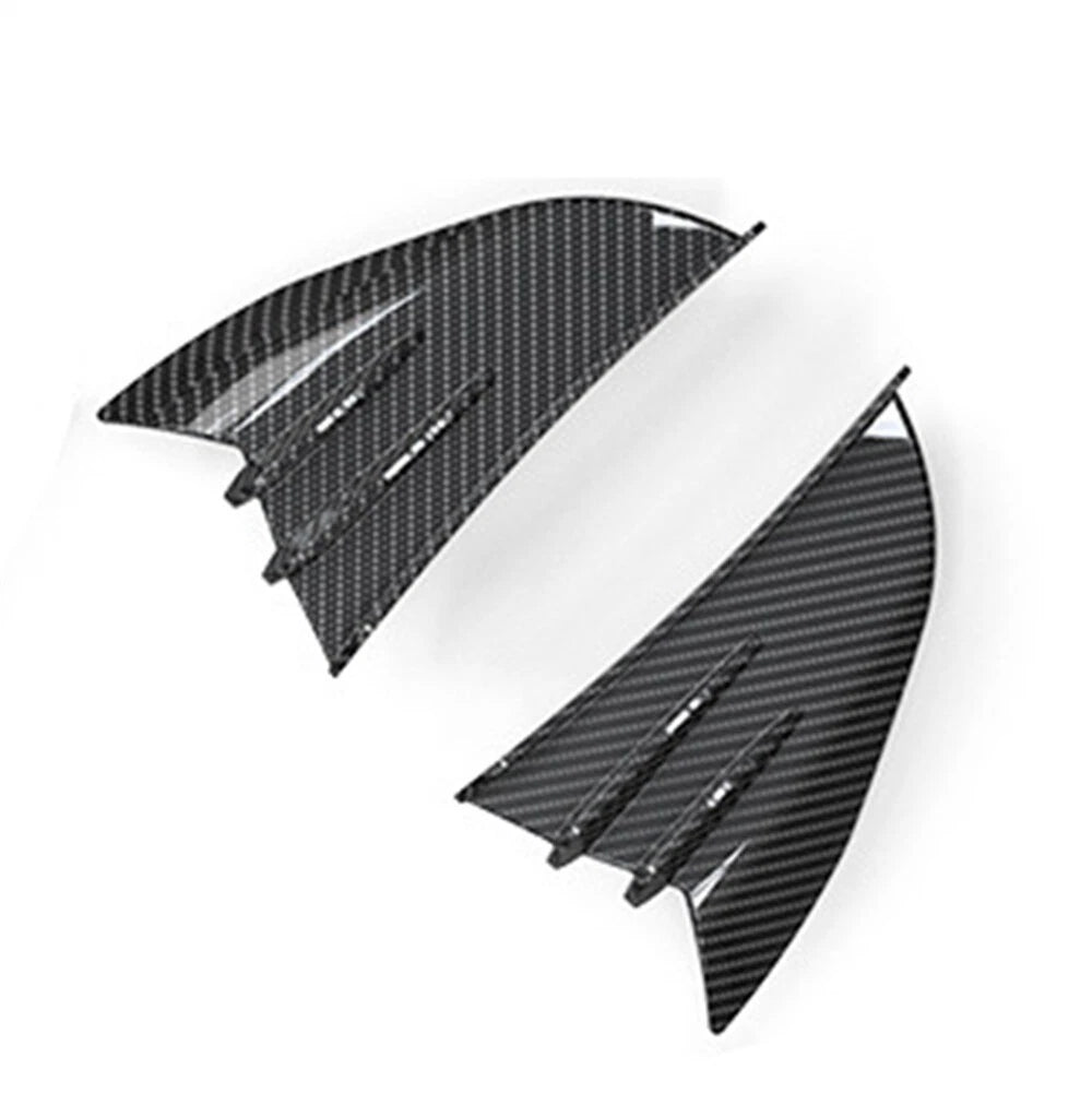 1 Pair Glossy Carbon Fiber Winglets Spoiler Kit for Motorcycle