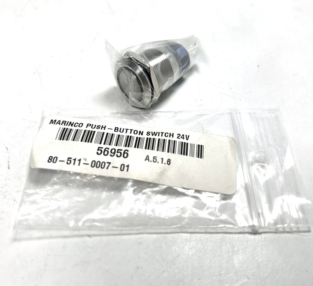 Marinco 56956 Blue LED Push Button Switch for 24V Vehicles