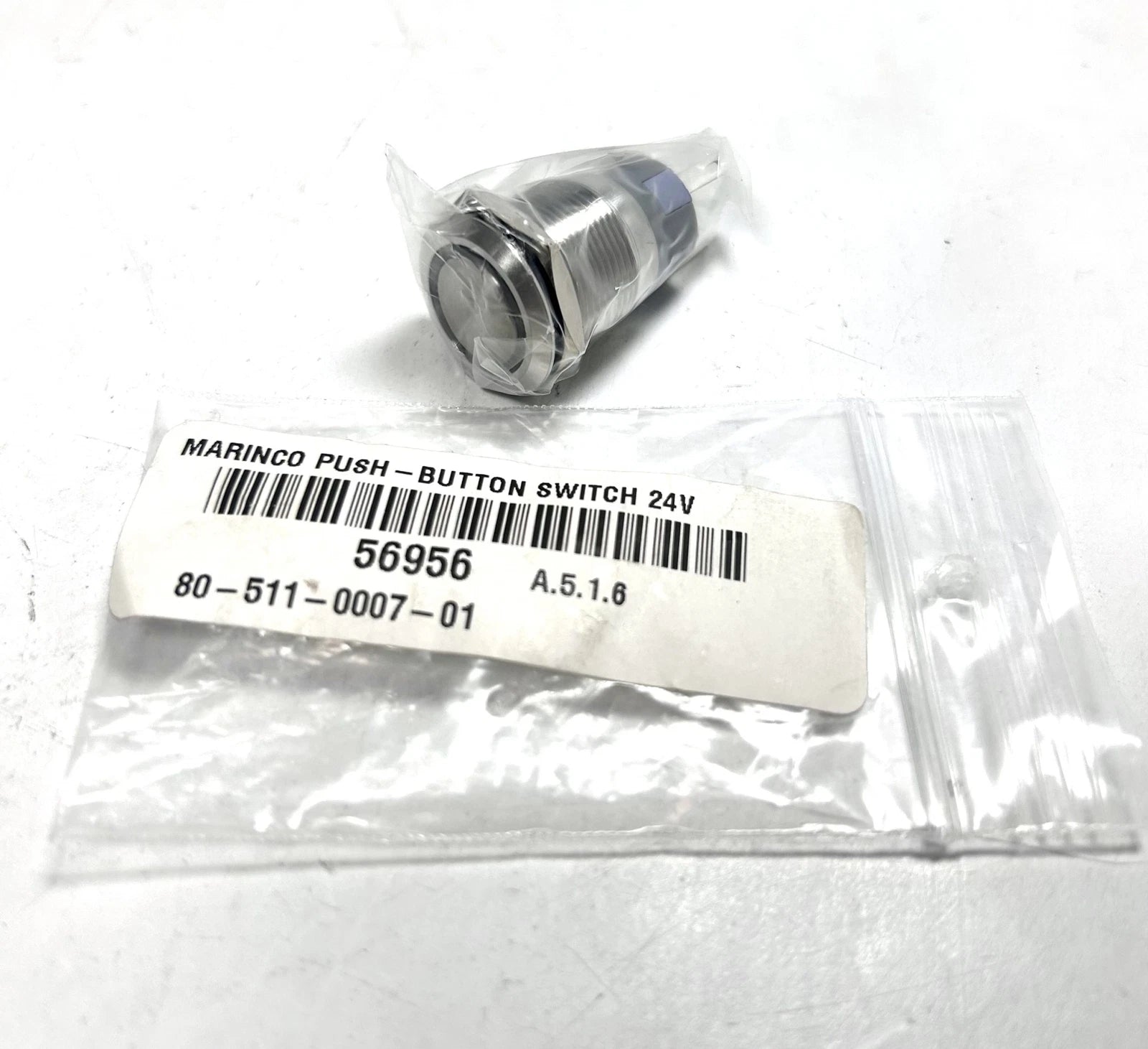 Marinco 56956 Blue LED Push Button Switch for 24V Vehicles