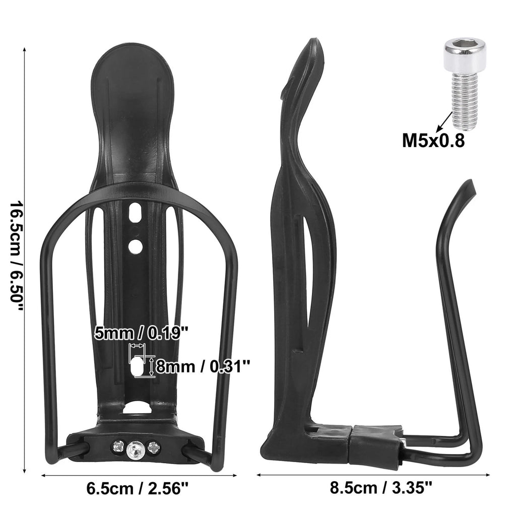 2pcs Motorcycle Drink Holder Cup Bottle Cages Adjustable Black for All Makes (Universal)