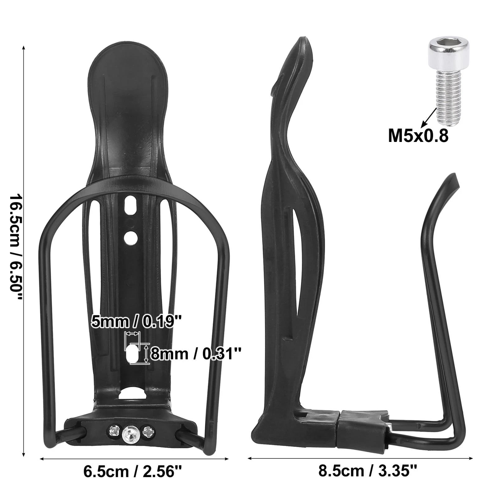 2pcs Motorcycle Drink Holder Cup Bottle Cages Adjustable Black for All Makes (Universal)