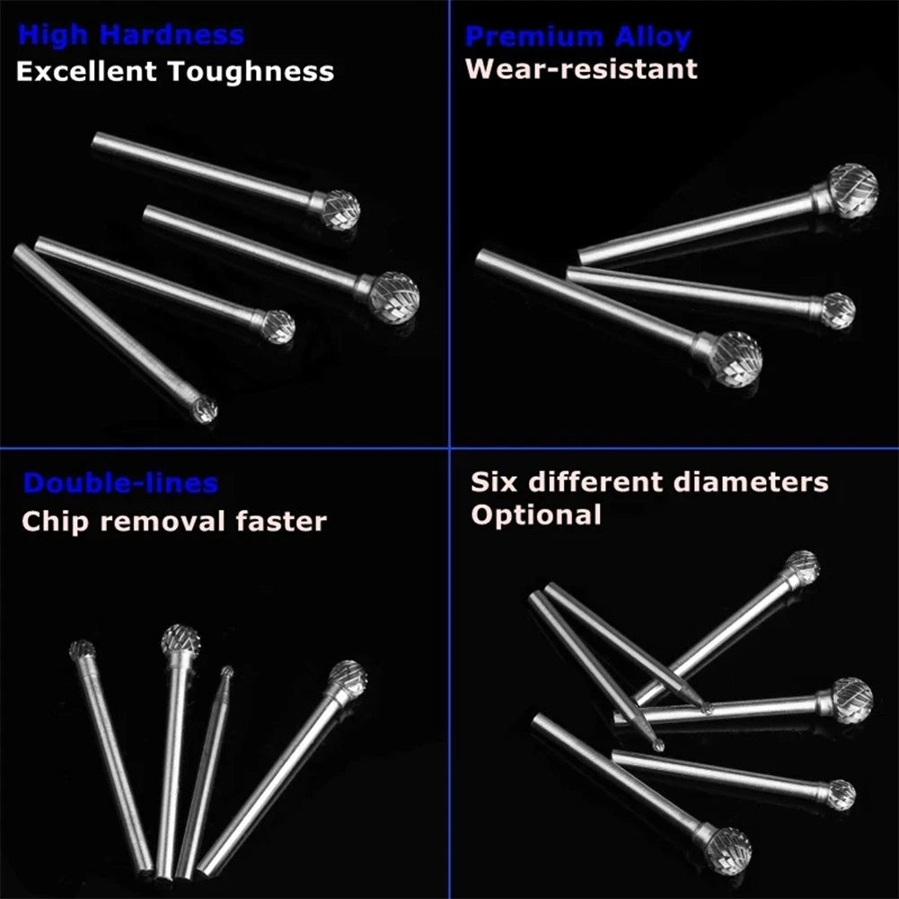 12mm Silver Double Groove Rotary Routing Tool for Chamfering