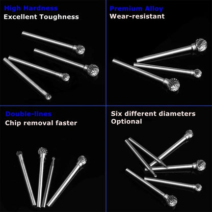12mm Silver Double Groove Rotary Routing Tool for Chamfering