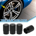 Tire Valve Stem Caps 11mm Black Replacement for SUV Bike RV (4pcs)