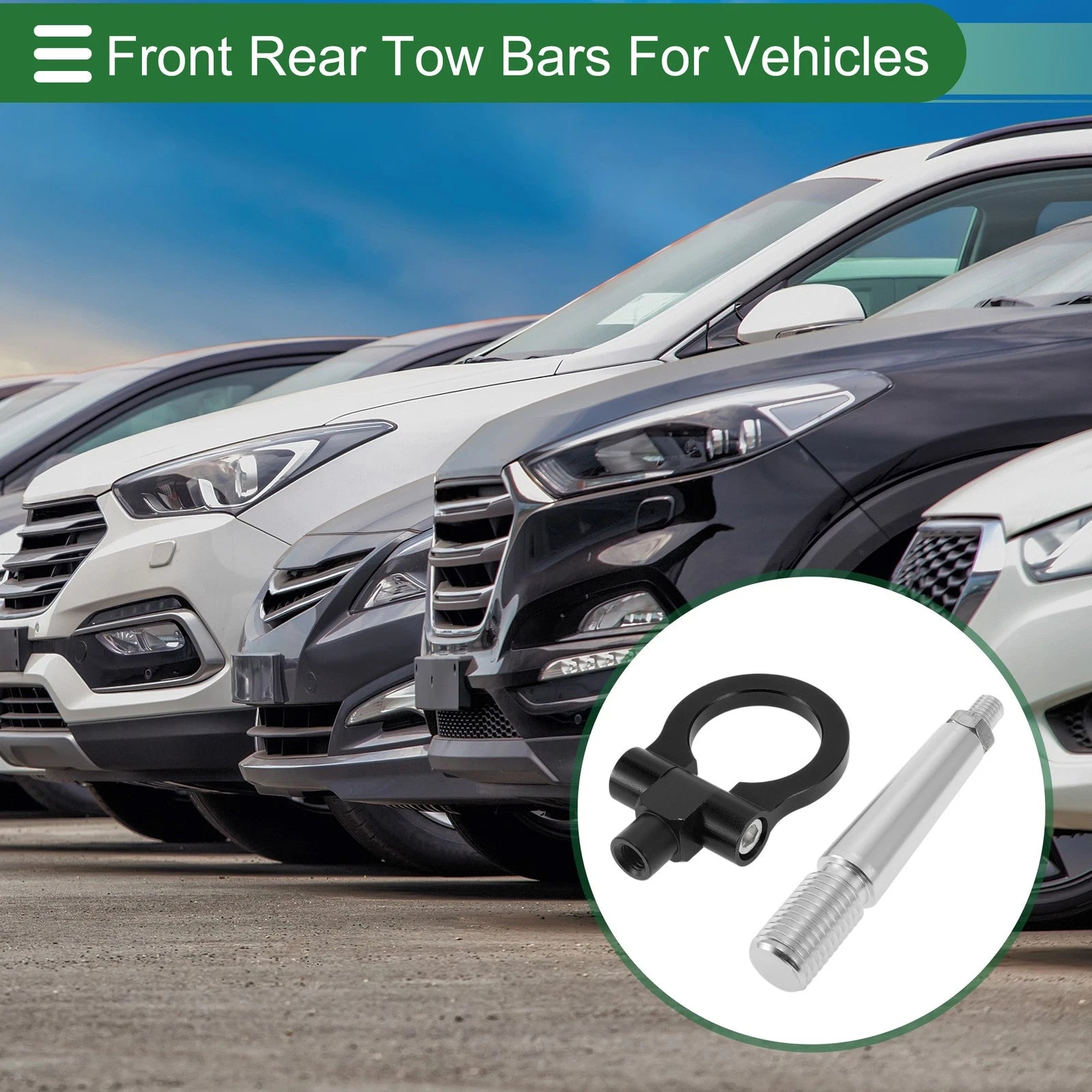 Tow Hook 23.6mm Aluminum Alloy Replacement for Mitsubishi Lancer EX (2007–2012)