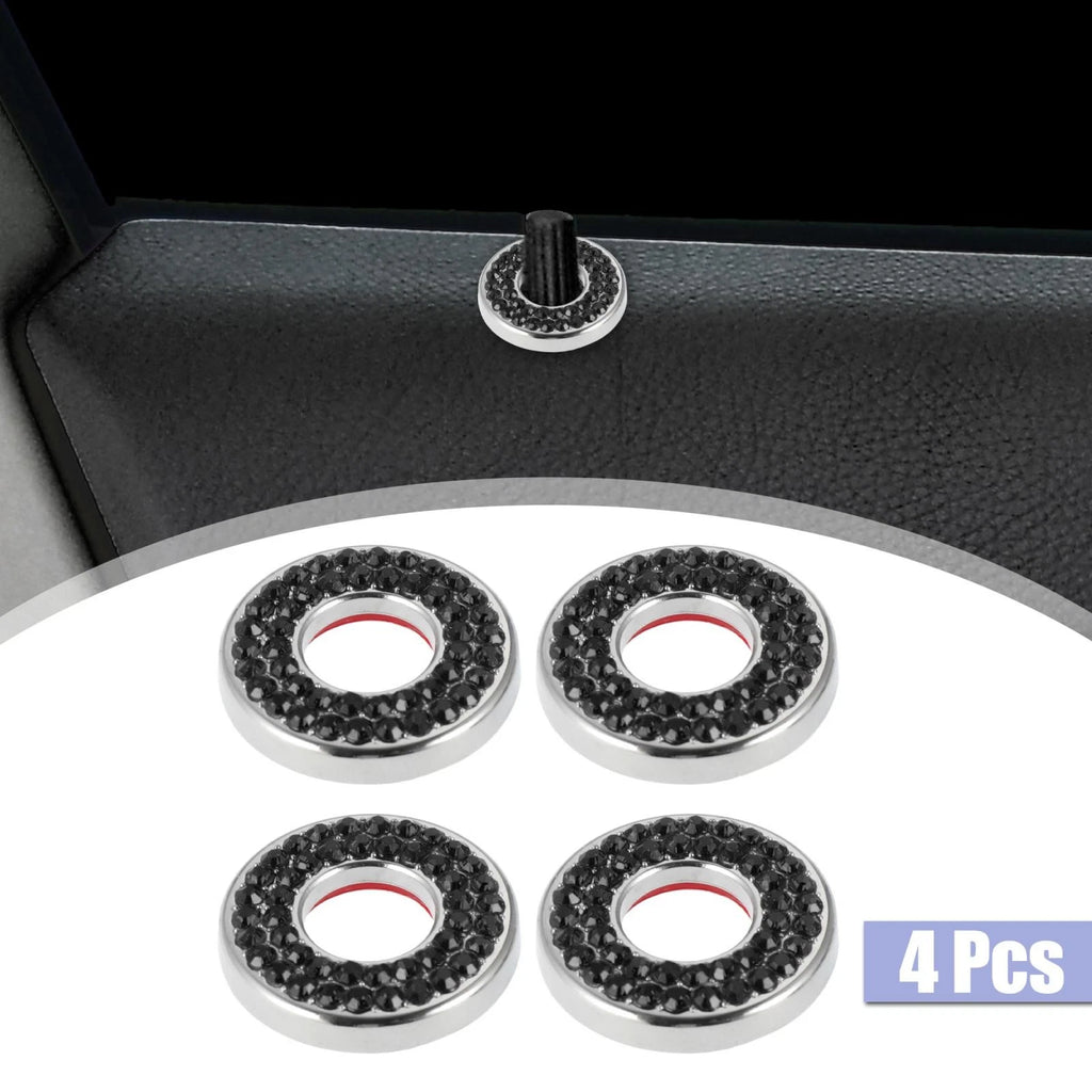 Door Lock Stickers Black Set for Mercedes Benz E Class C Class GLC (2015-2019)