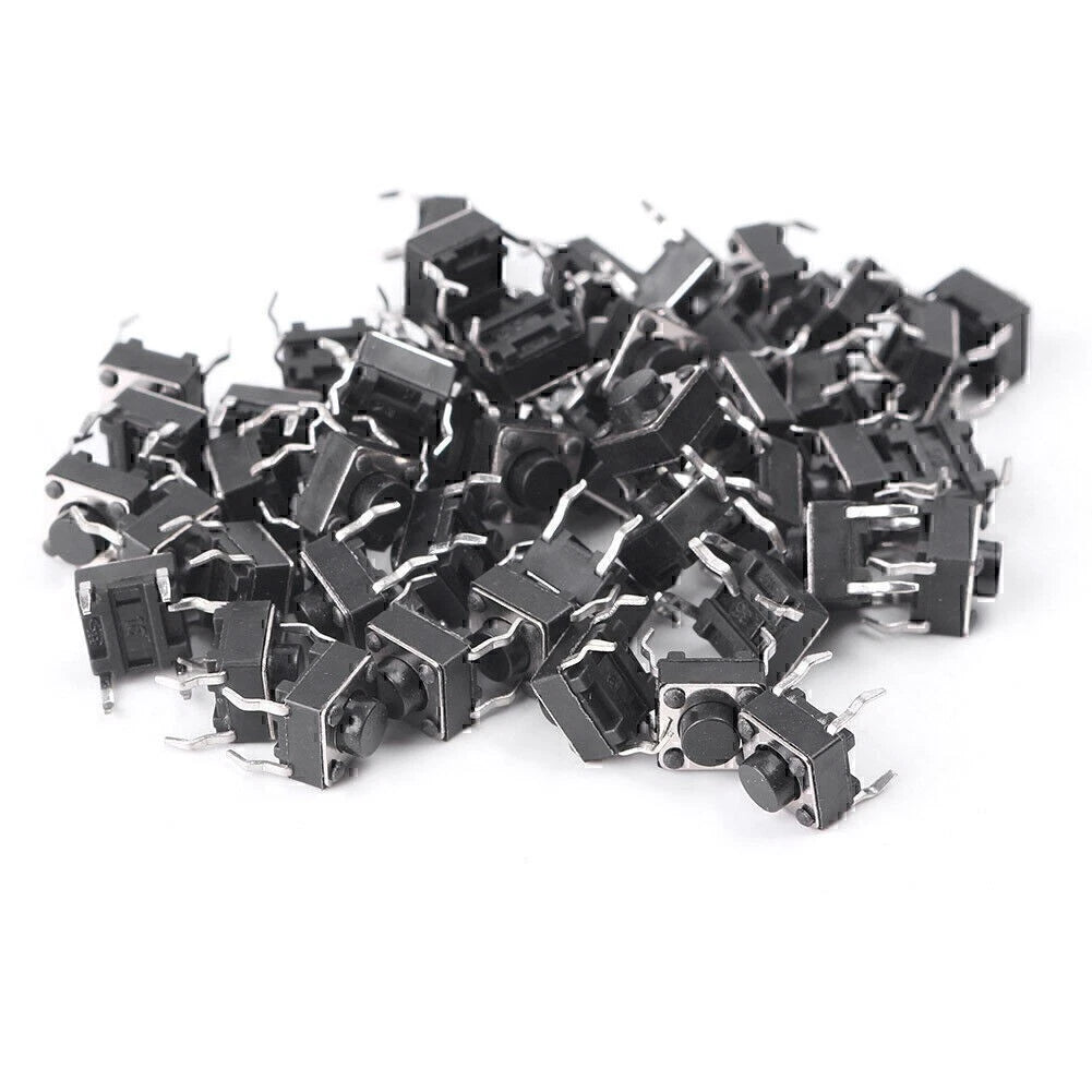 50pcs Tactile Touch Push Button Switch Mini Momentary Tact Switches 6x6x5mm
