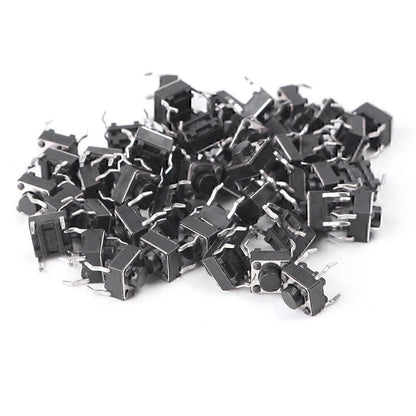 50pcs Tactile Touch Push Button Switch Mini Momentary Tact Switches 6x6x5mm