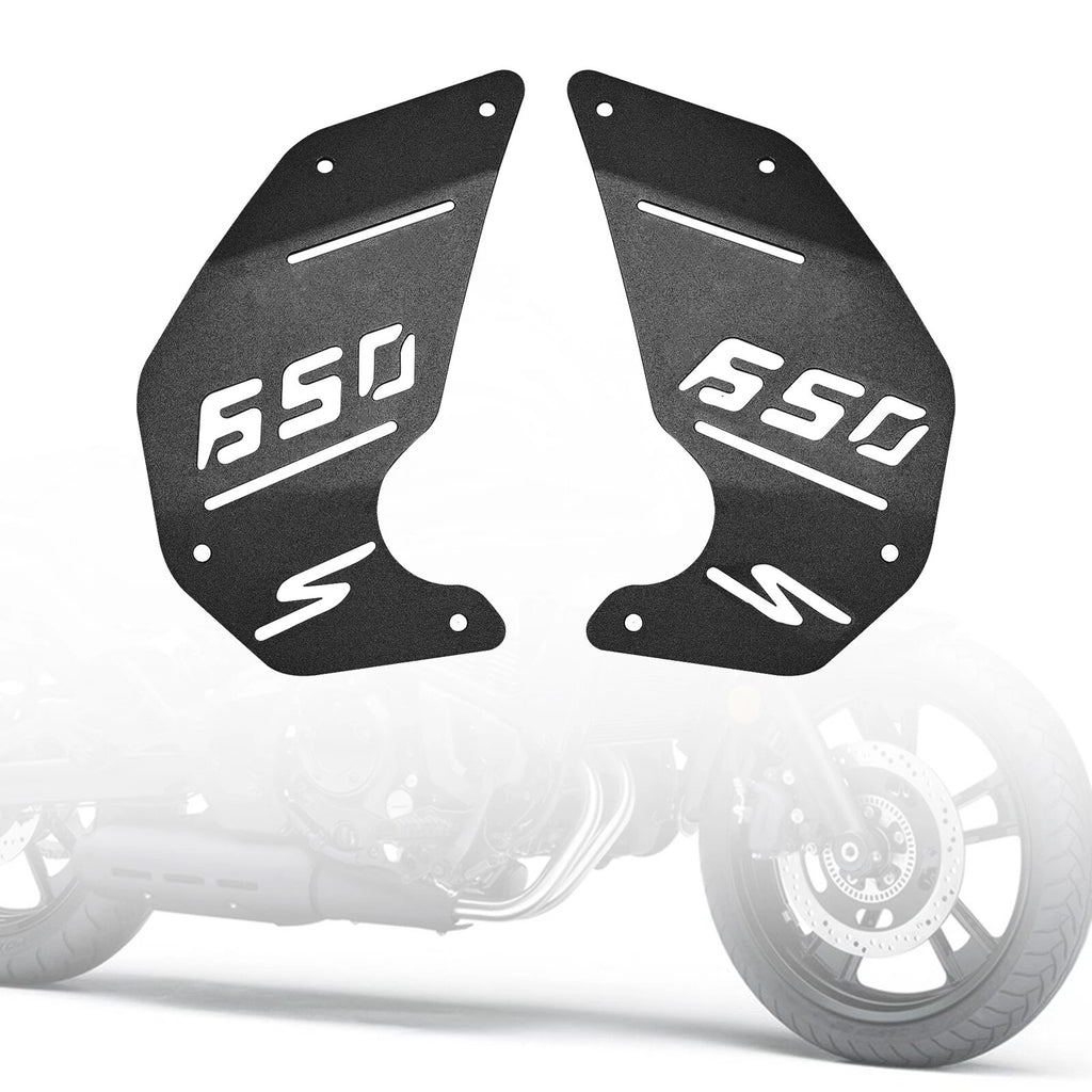 CNC Engine Side Panel Cover Plate Black for Kawasaki Vulcan S EN650 VN650 (2015–2022)