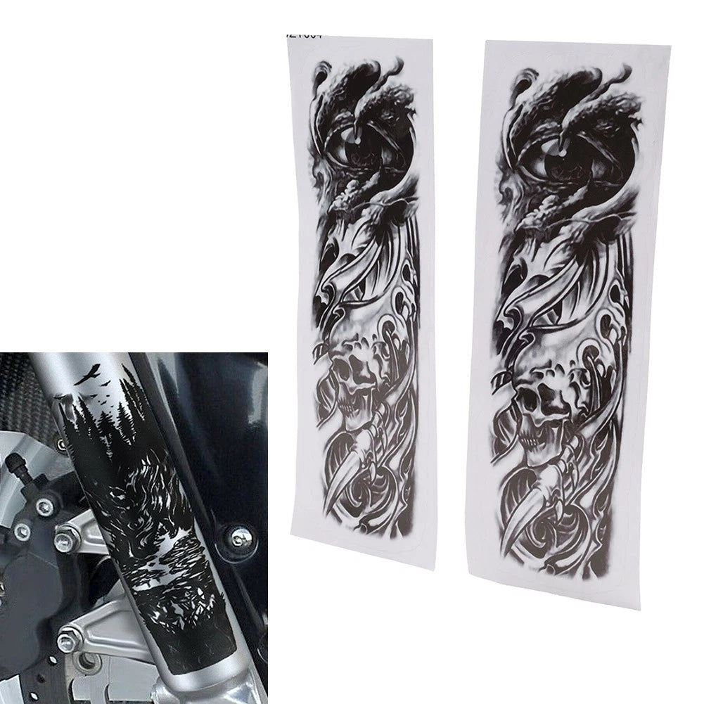 Custom Front Fork Skull Sticker Medallion for Harley Yamaha