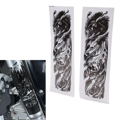 Custom Front Fork Skull Sticker Medallion for Harley Yamaha
