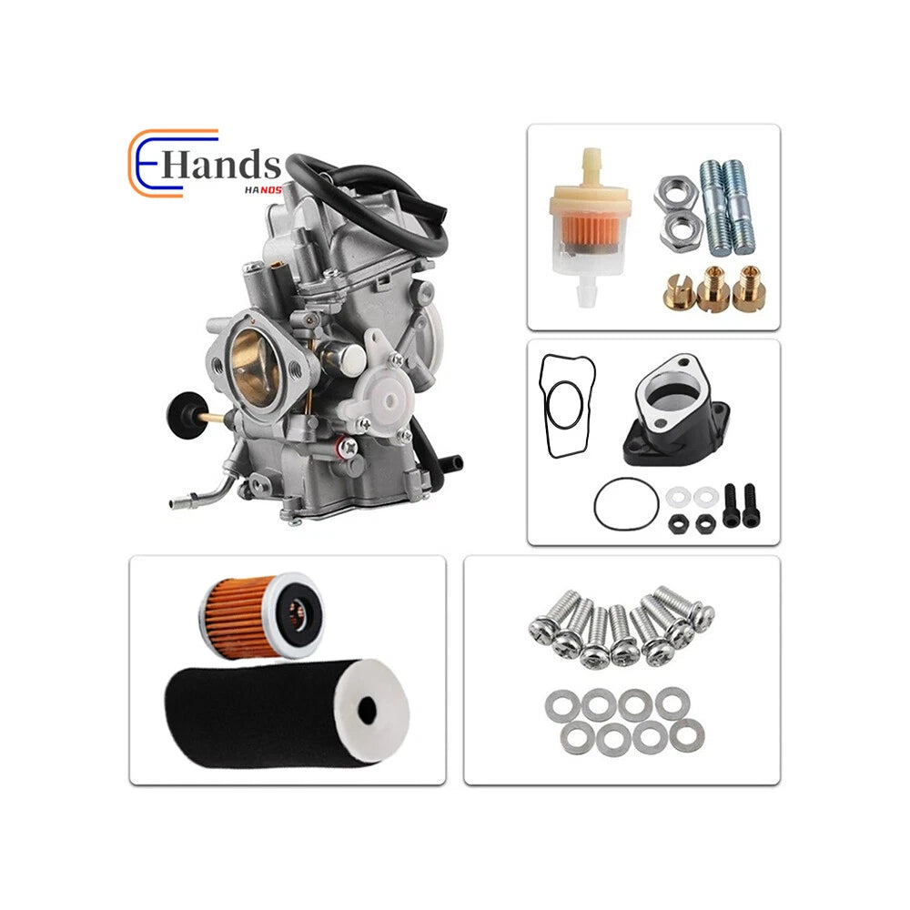 Carburetor & Air Oil Filter for Yamaha Wolverine 350 YFM350FX YFM350X (1995–2005)