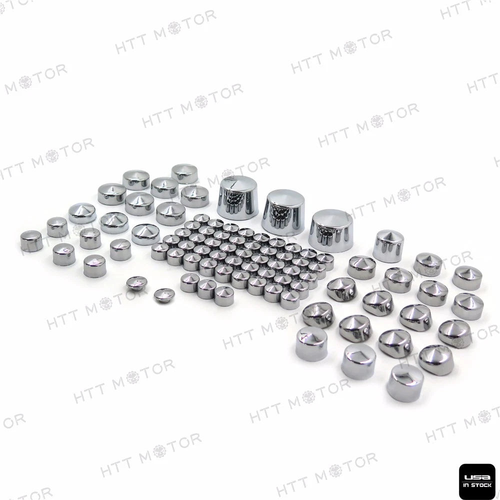 87pc Chrome Bolt Cap Dress for Harley Softail (2000–2006)