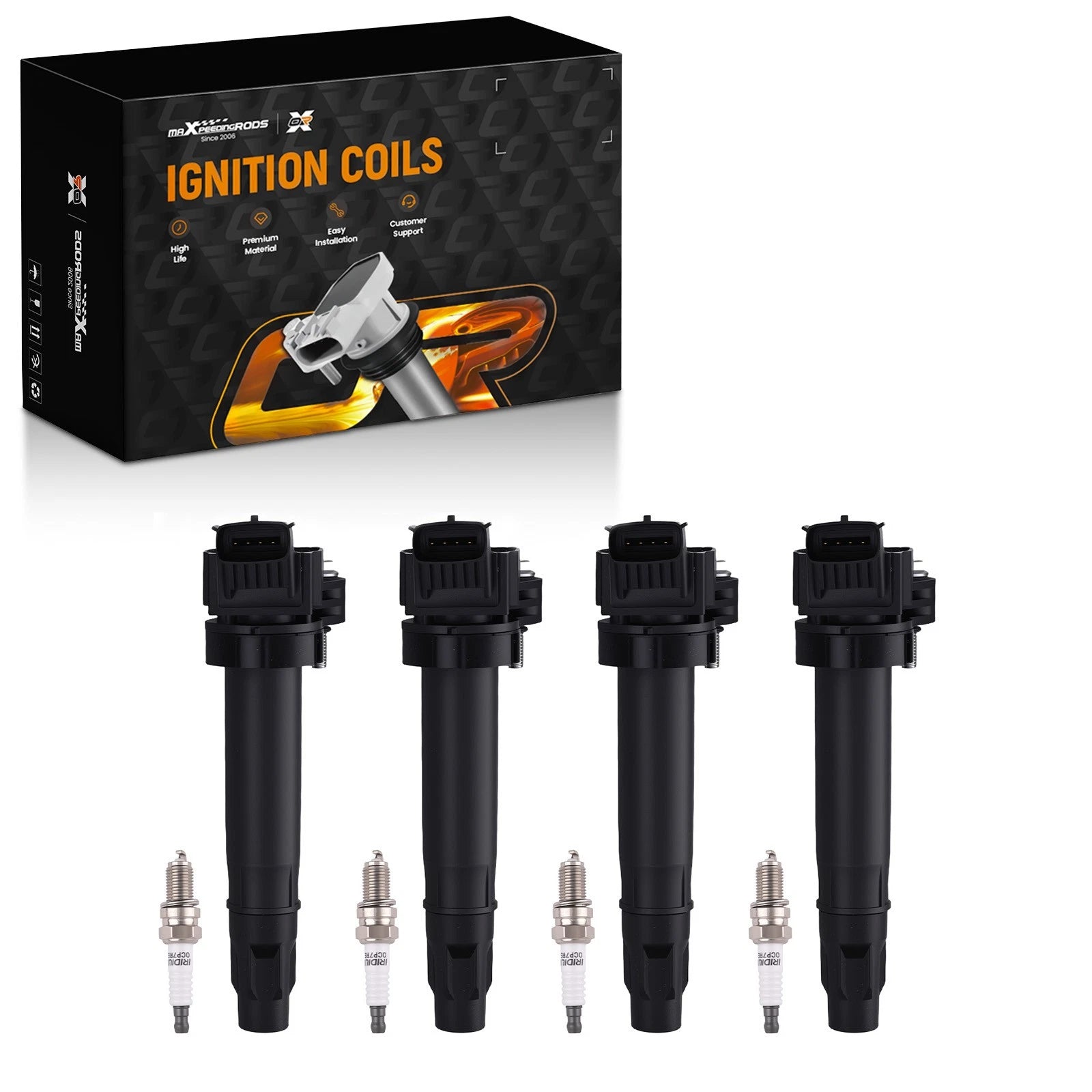 Ignition Coil On Plug & Iridium Spark Plug Kit for Chevy Spark (2013–2022)