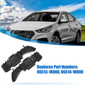 1 Pair Front Bumper Bracket for Hyundai Accent (2012) 86513-1R000 Plastic Black