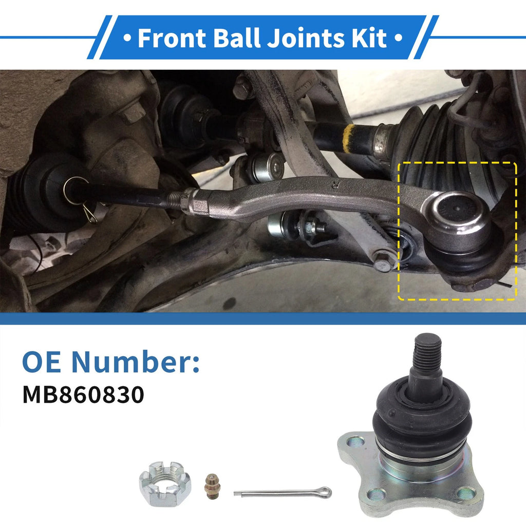 2 Pcs Front Lower Ball Joints Replacement for Mitsubishi Montero (1992–2000)