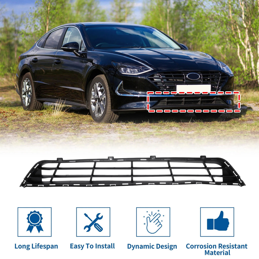 Lower Grille Front Bumper Grille Replacement for Hyundai Sonata (2018–2019)