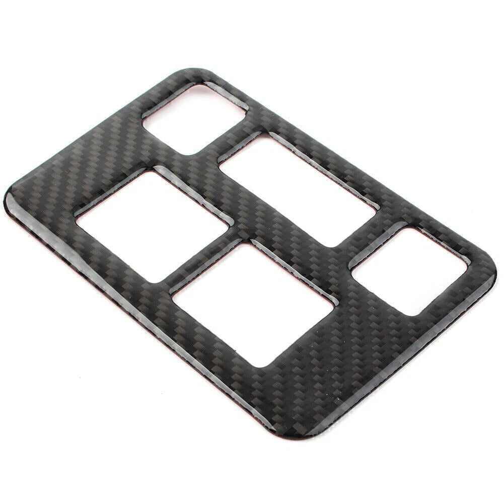Carbon Fiber Headlight Button Frame Cover Trim for Subaru Forester (2013–2018)
