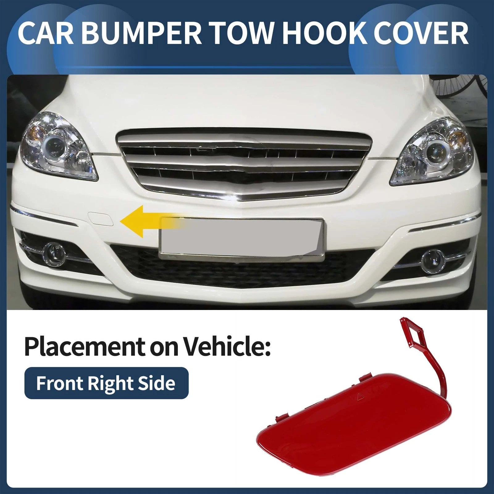 Front Bumper Tow Hook Cover for Mercedes-Benz B-Class (2006–2011)